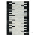 alfombra de alfombra de peluca en blanco y negro en blanco y negro